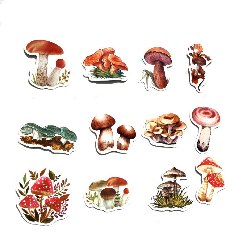 Wild Mushroom Waterproof Sticker Mobile Phone Glass Decoration