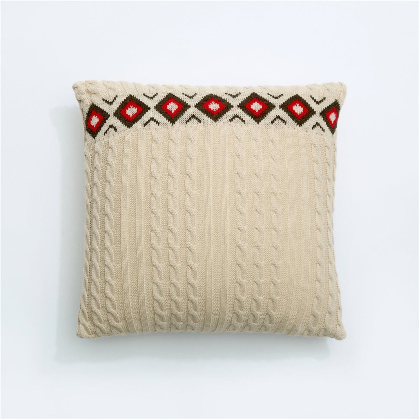 Nordic Knitted Vibe Upholstered Knitted Throw Pillow Case Cushion