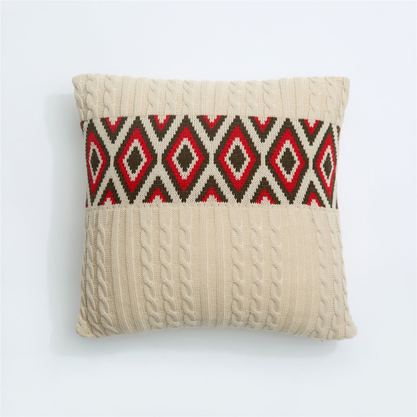Nordic Knitted Vibe Upholstered Knitted Throw Pillow Case Cushion