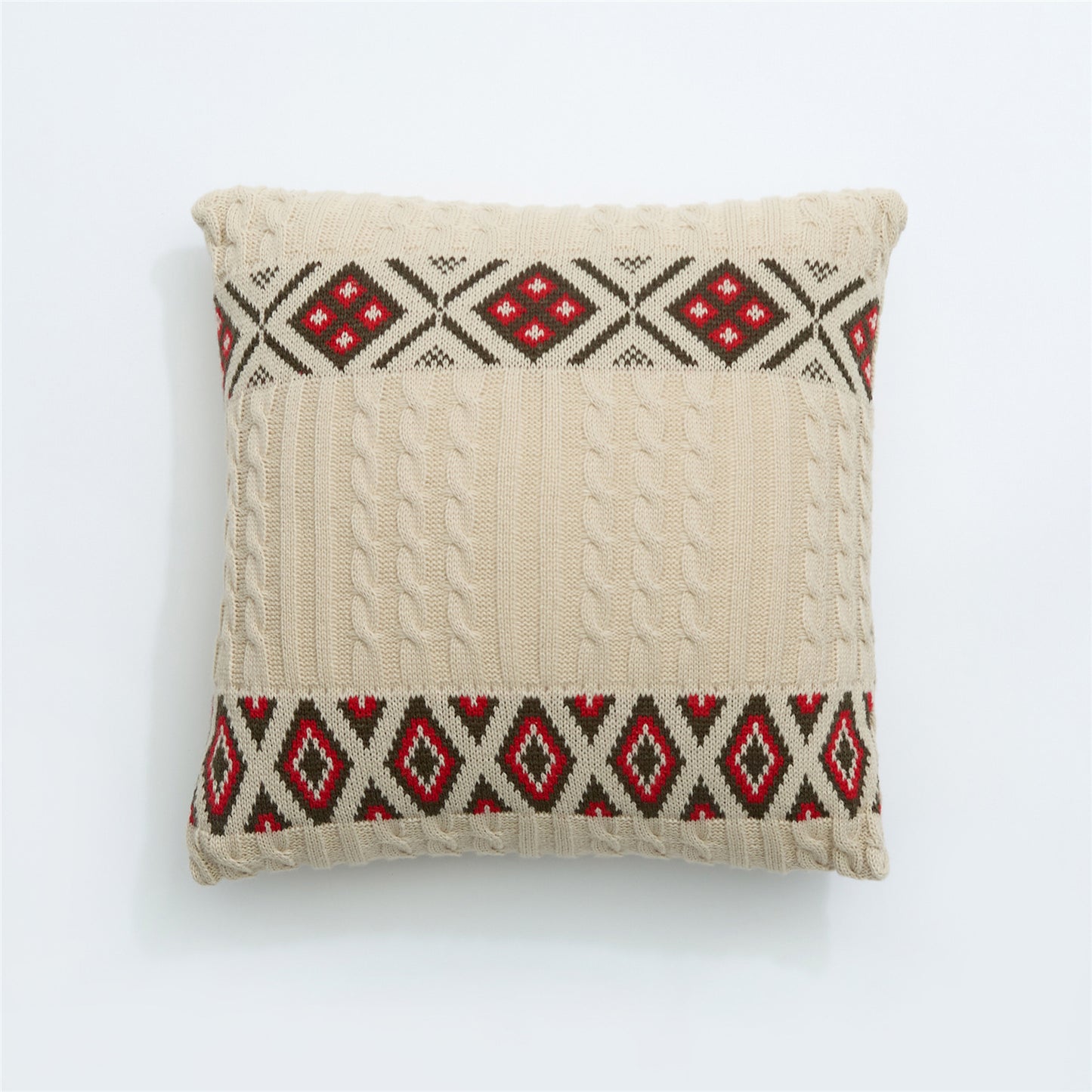 Nordic Knitted Vibe Upholstered Knitted Throw Pillow Case Cushion