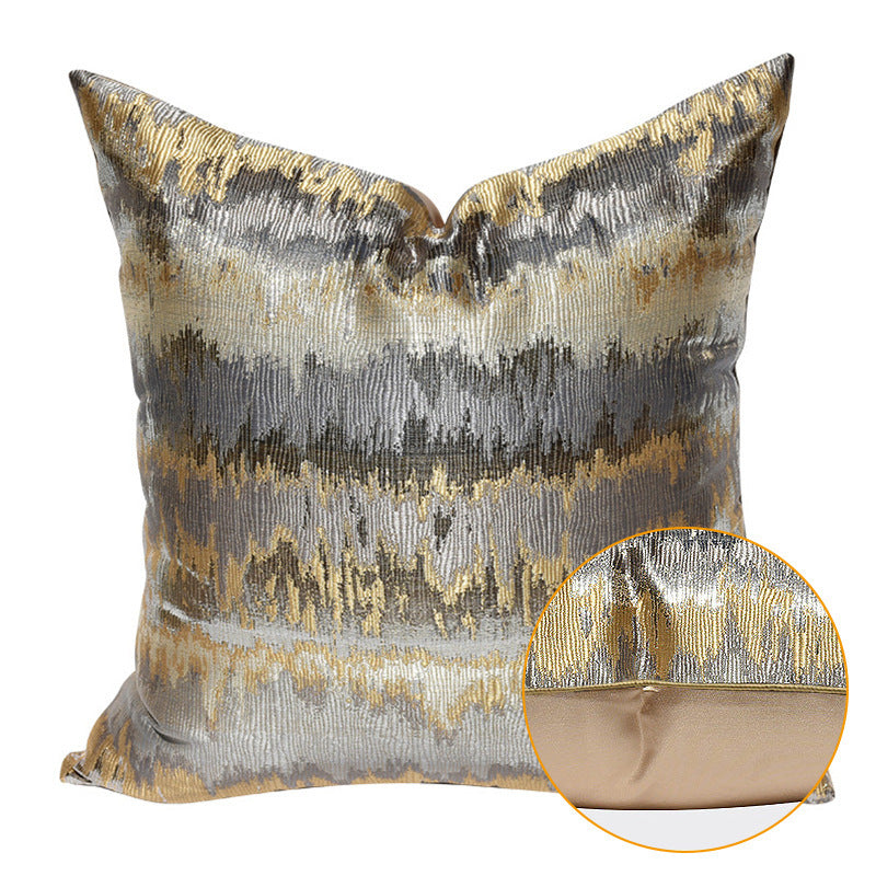 The Great Gatsby Luxe Pillow Case Cushion y Gray Golden Striped