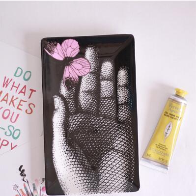 Decor Art Ceramic storage tray jewelry tray dinner tray