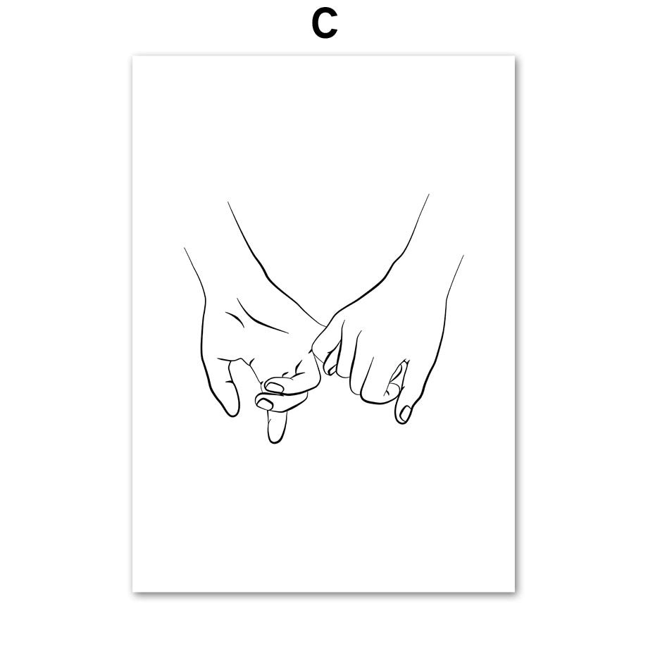 "What Is Your Love Language" Poster Illustration Set