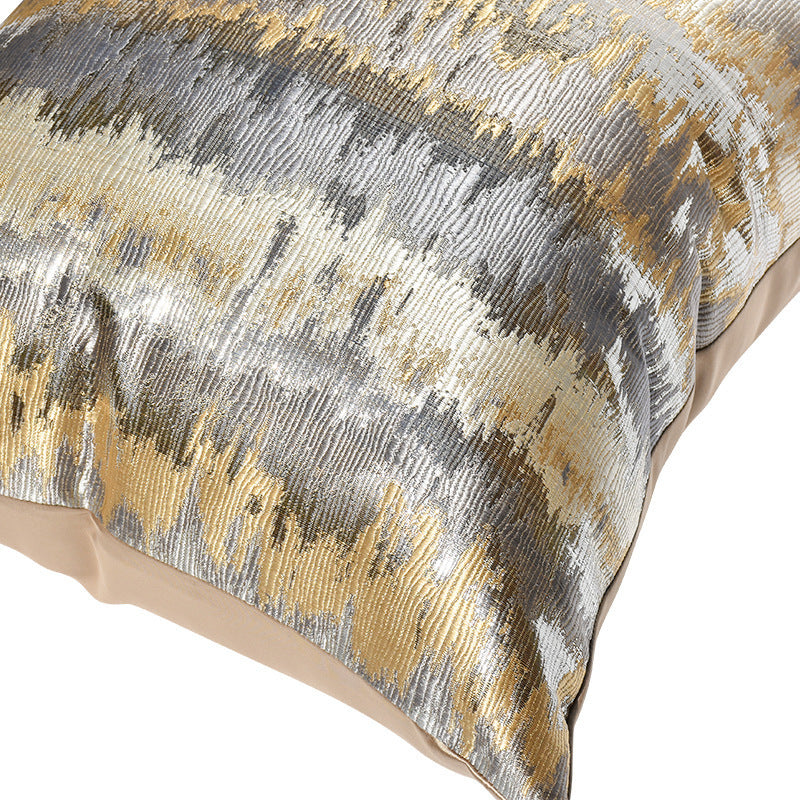 The Great Gatsby Luxe Pillow Case Cushion y Gray Golden Striped
