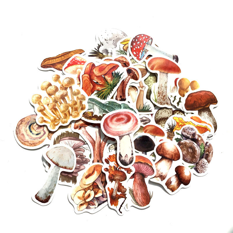 Wild Mushroom Waterproof Sticker Mobile Phone Glass Decoration