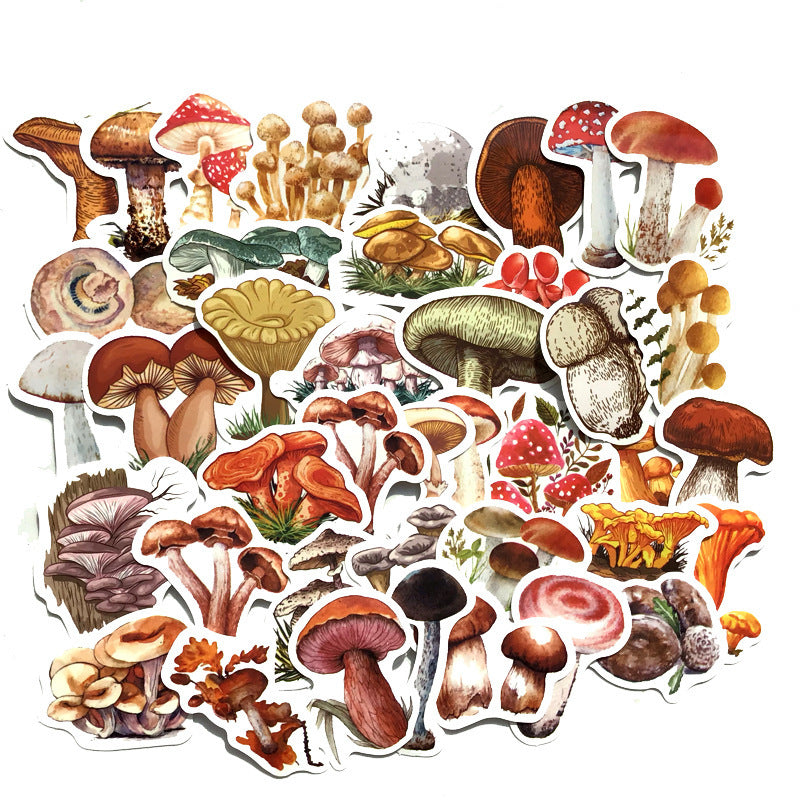 Wild Mushroom Waterproof Sticker Mobile Phone Glass Decoration
