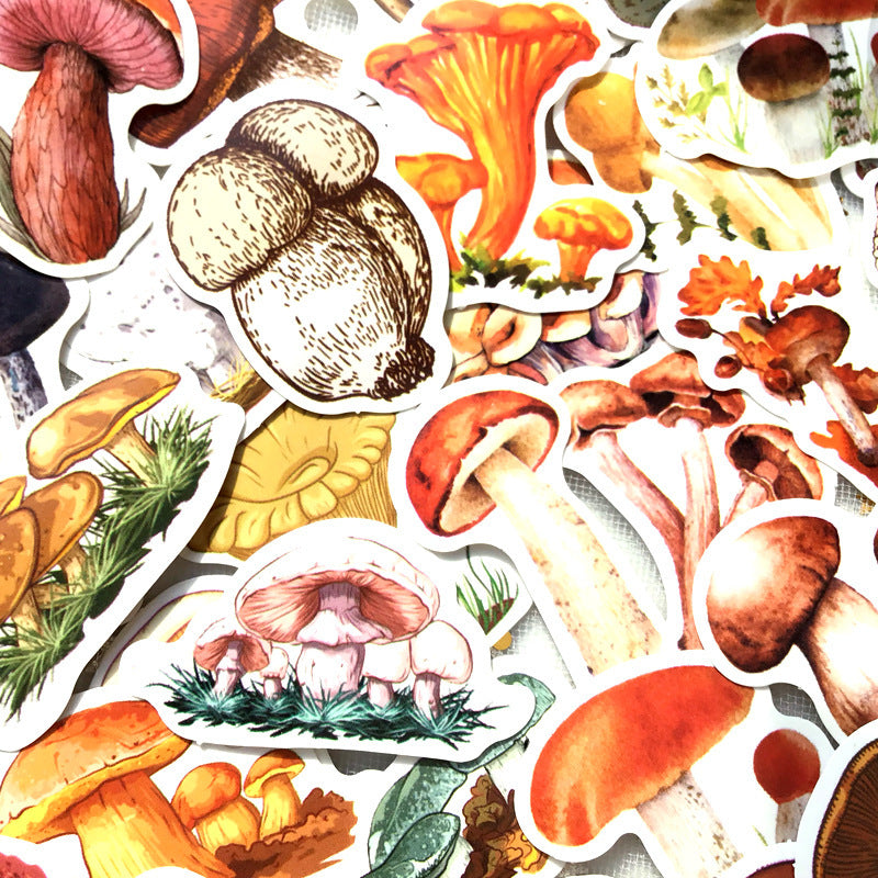 Wild Mushroom Waterproof Sticker Mobile Phone Glass Decoration