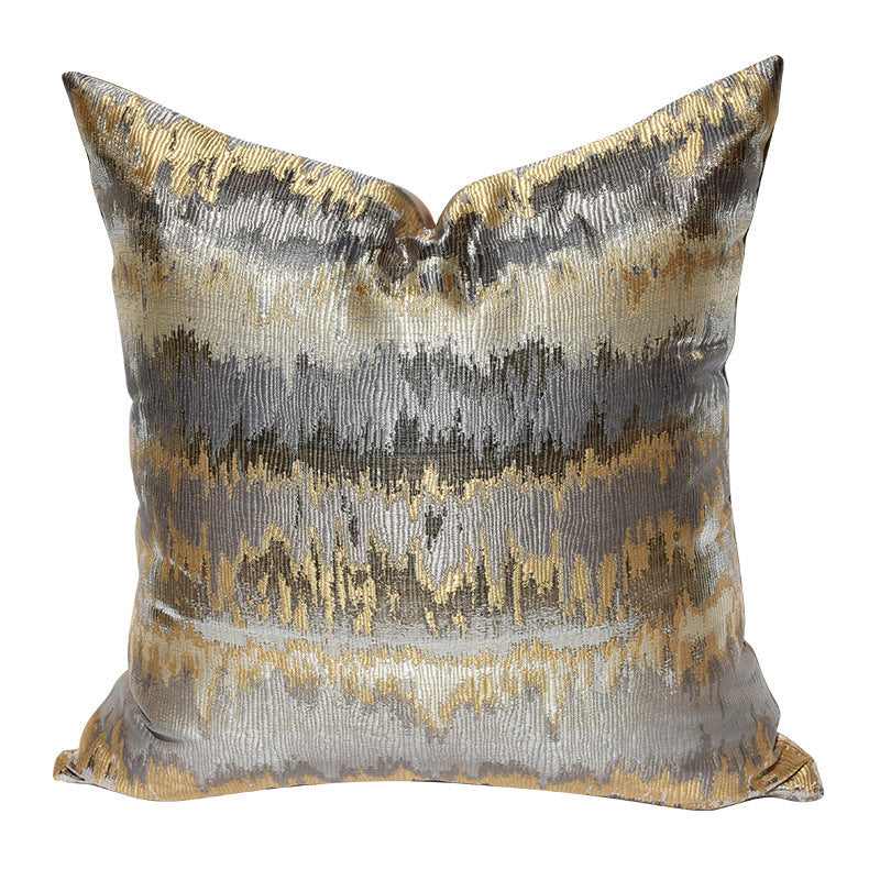 The Great Gatsby Luxe Pillow Case Cushion y Gray Golden Striped