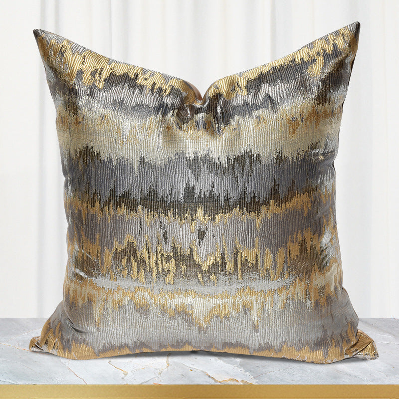The Great Gatsby Luxe Pillow Case Cushion y Gray Golden Striped